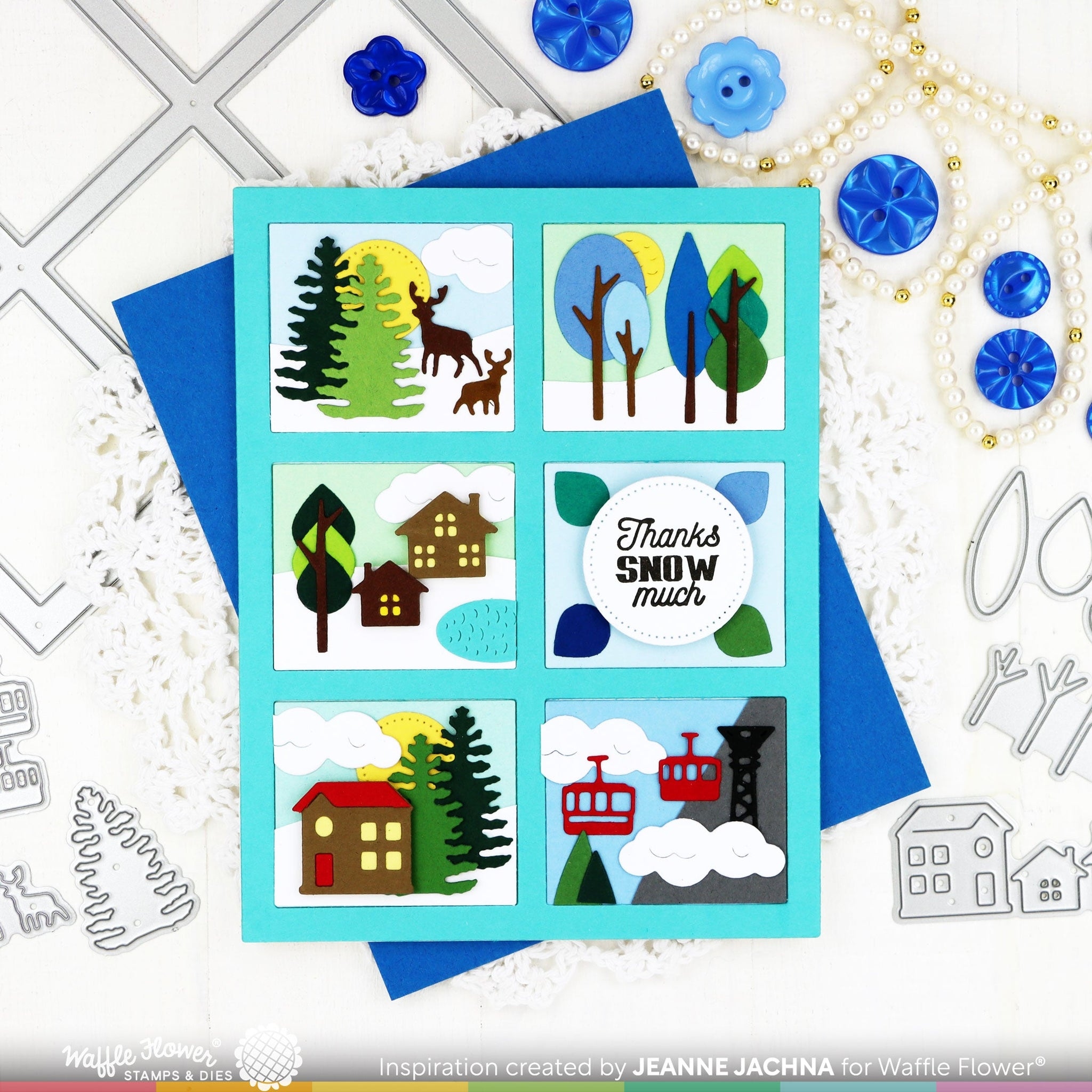 Postage Collage Winter View Elements Die