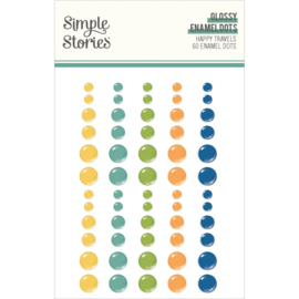 Happy Travels Enamel Dots