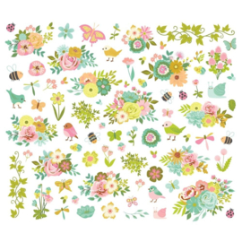 Tea Garden Bits & Pieces Die-Cuts Floral