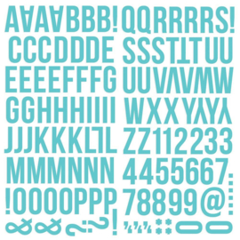 Color Vibe Foam Alpha Stickers 6"X12" Teal