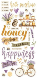 Simple Vintage Lavender Fields Foam Stickers