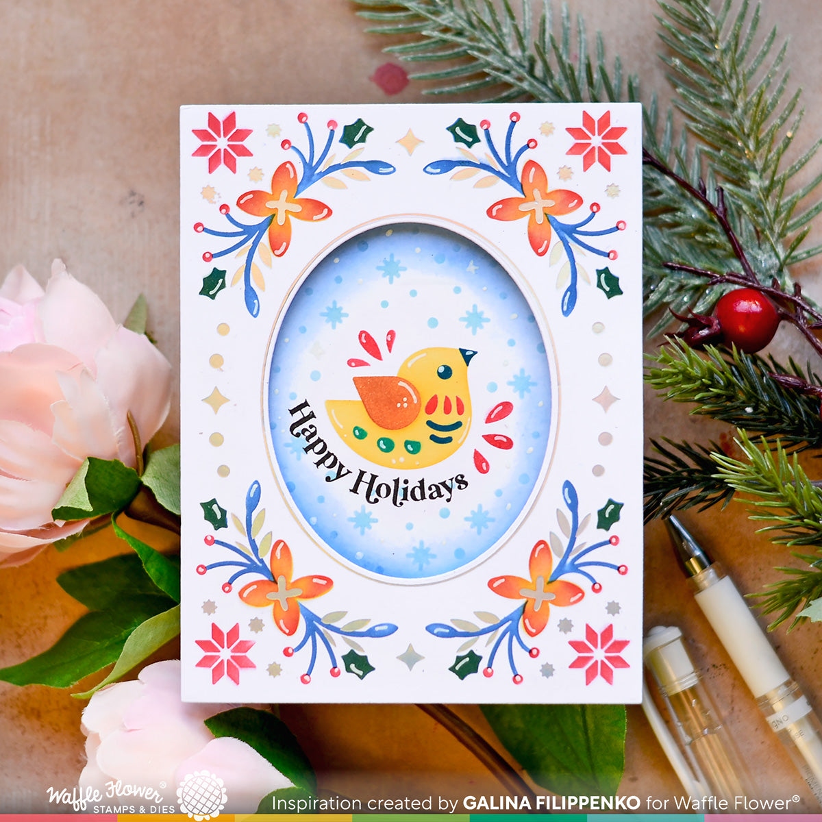 Folk Art Frame Stencil