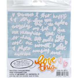 Irresistible Chipboard Set Words