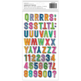 Color Study Thickers Stickers Modern Art Alphabet/Chipboard