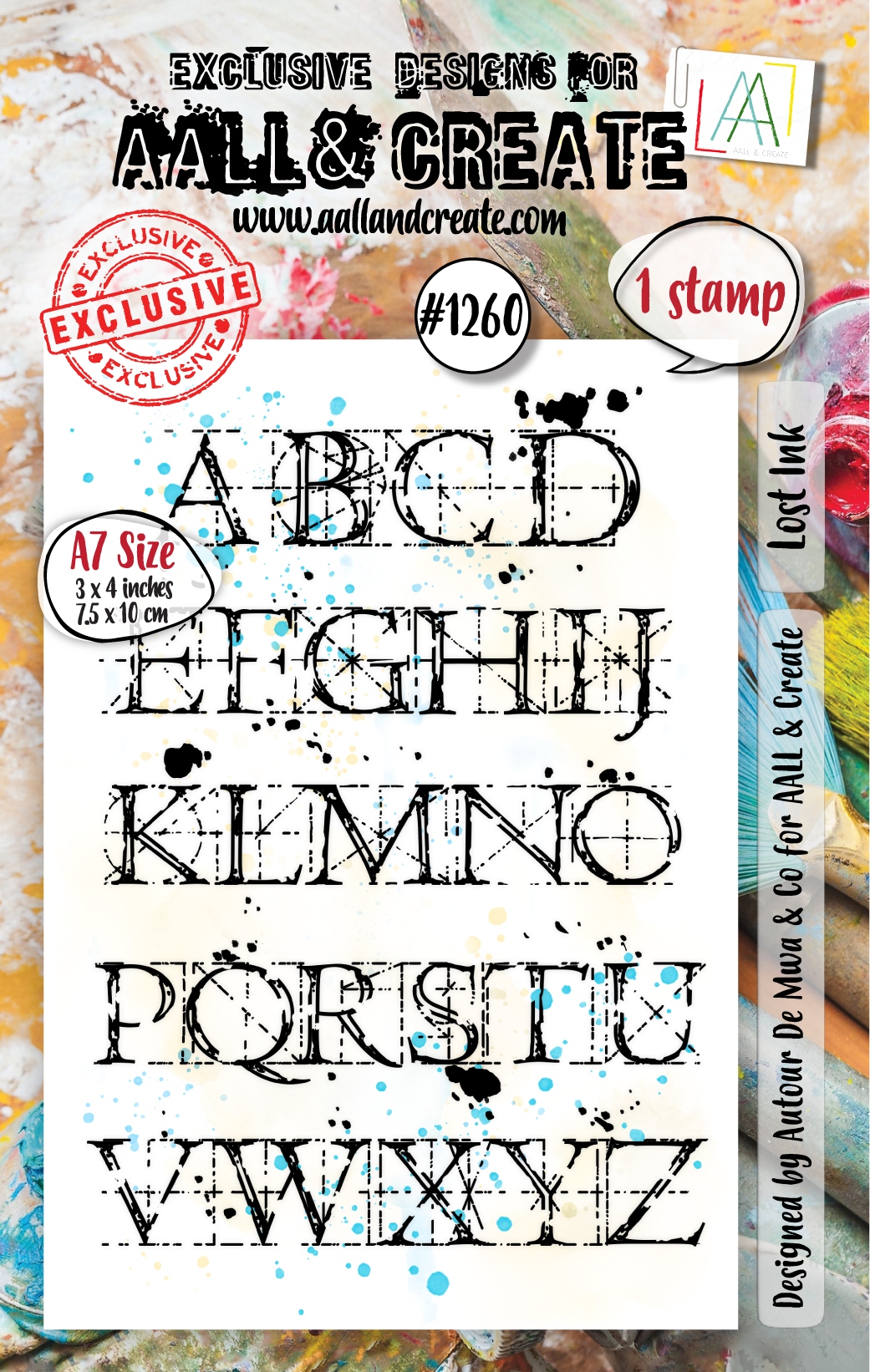 #1260 Lost Ink A7 Stamp Set