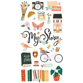 My Story Chipboard Stickers