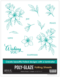 Wishful Florals Poly-Glaze Foiling Sheets