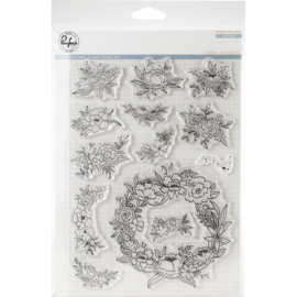 Floral Elements Clear Stamp Set 6"X8"