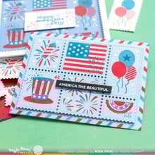 Postage Collage 4th of July Stencil