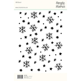 Winter Wonder Stencil 6"X8" Snow Flurries