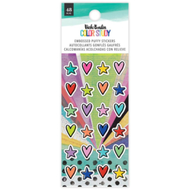 Color Study Embossed Puffy Stickers