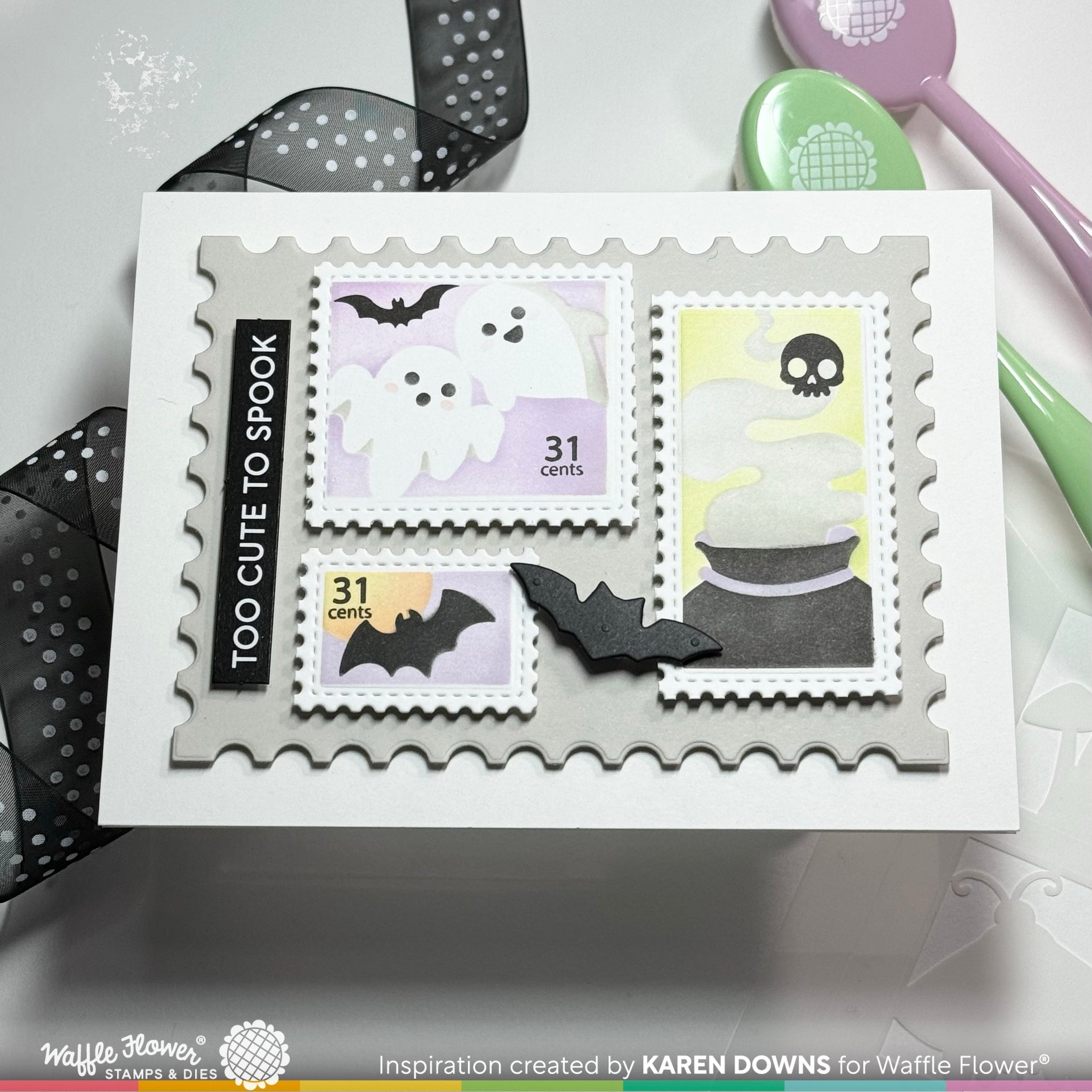 Postage Collage Spooktacular Stencil