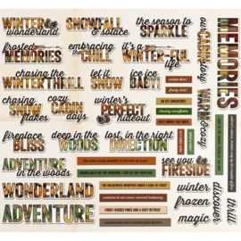 Sentiments, Timber And Tweed Chipboard Set Sentiments