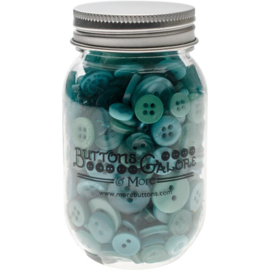 Button Mason Jars Bali Blue