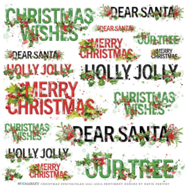 Christmas Spectacular 2023 Sentiments Rub-Ons 12"X12"