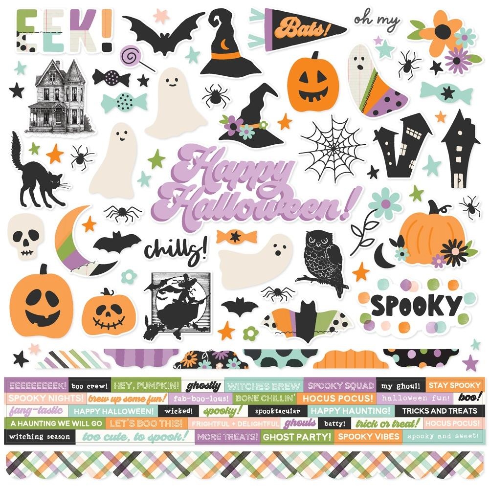 Spooky Things Cardstock Stickers 12"X12"