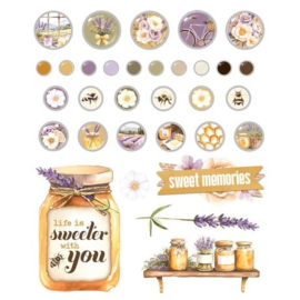 Simple Vintage Lavender Fields Brads