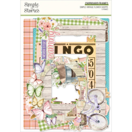 Simple Vintage Flower Shoppe Chipboard Frames