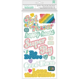 Wild Child girl power phrase stickers