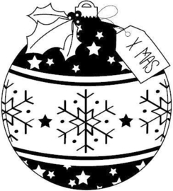Wooden Stamp Christmas Bauble