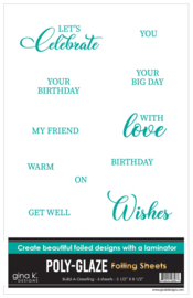 Build a Greeting Foiling Sheets