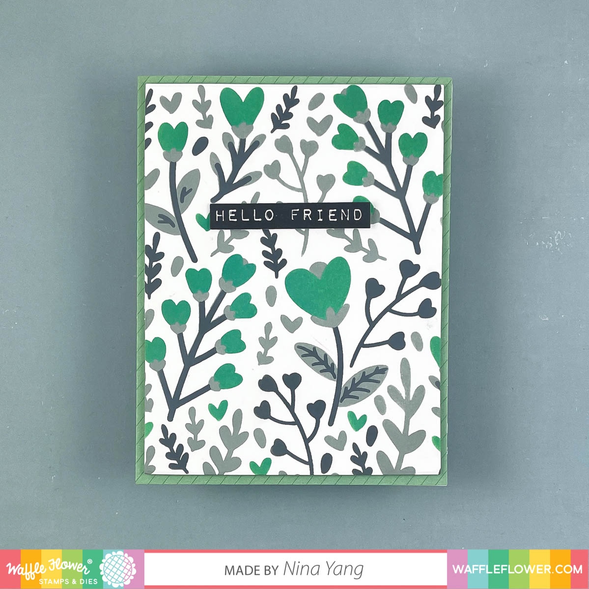 Heart Blooms Stencil Trio