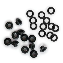 Eyelet & washer standard black