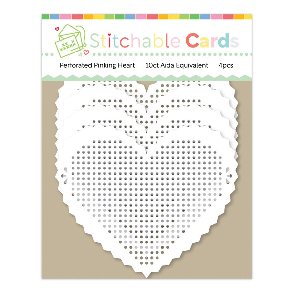 Perforated Pinking Heart Shapes