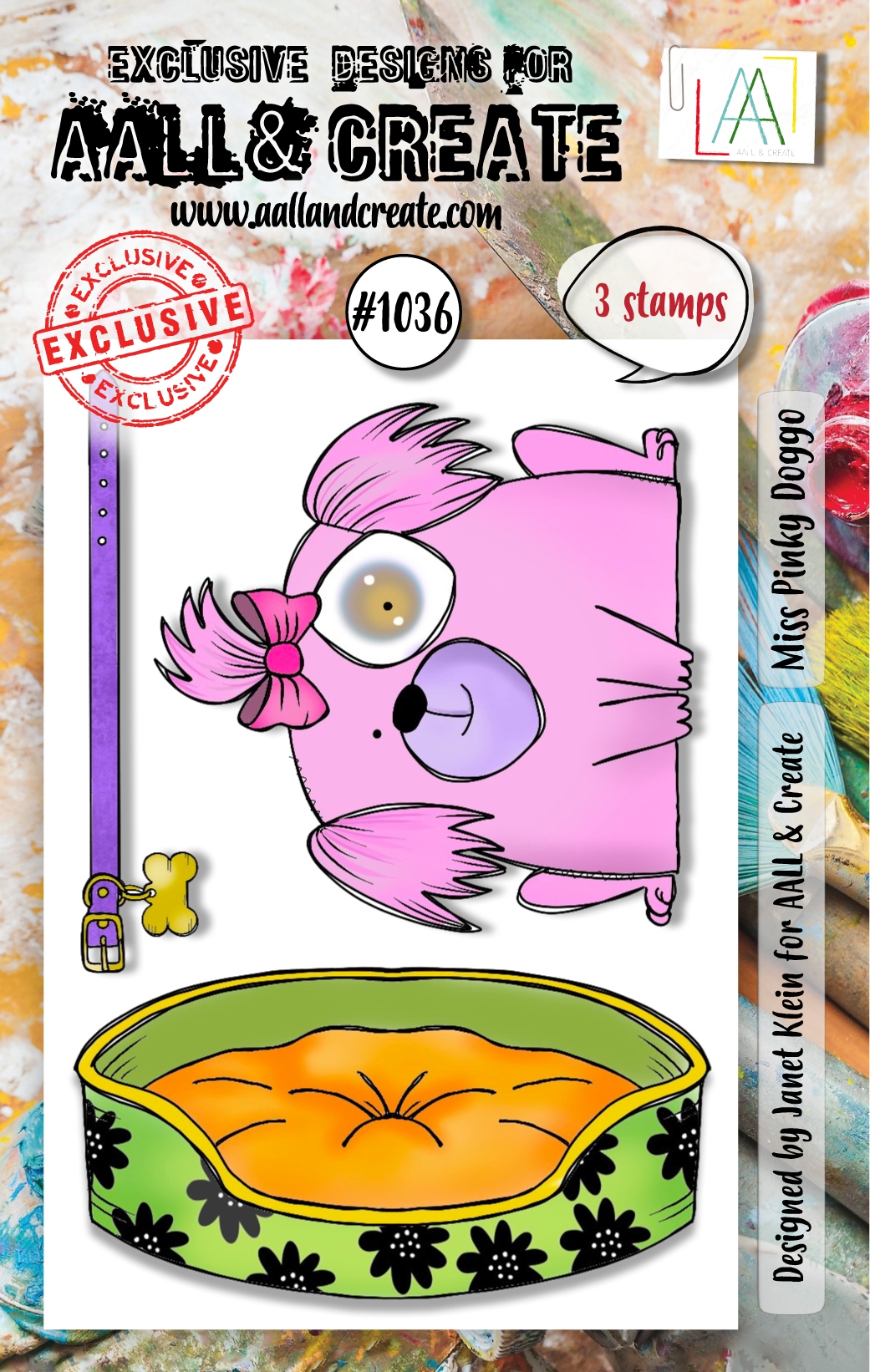 #1036 Miss Pinky Doggo A7 Stamp