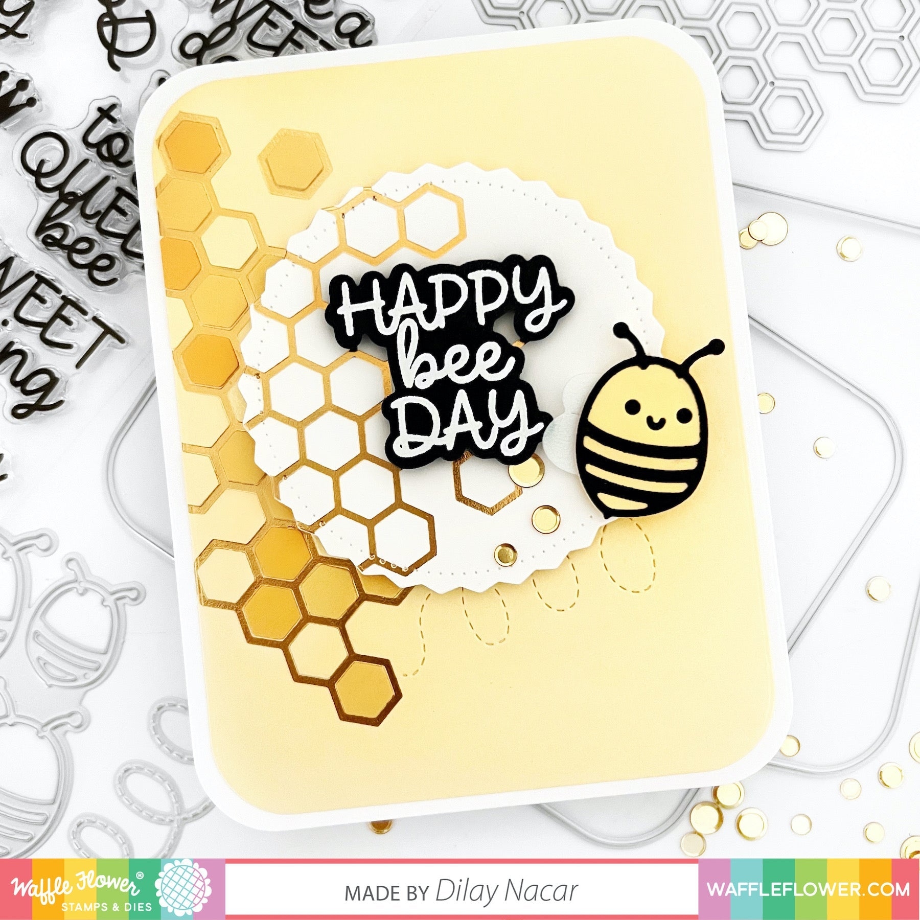 Happy Bee Day Matching Die