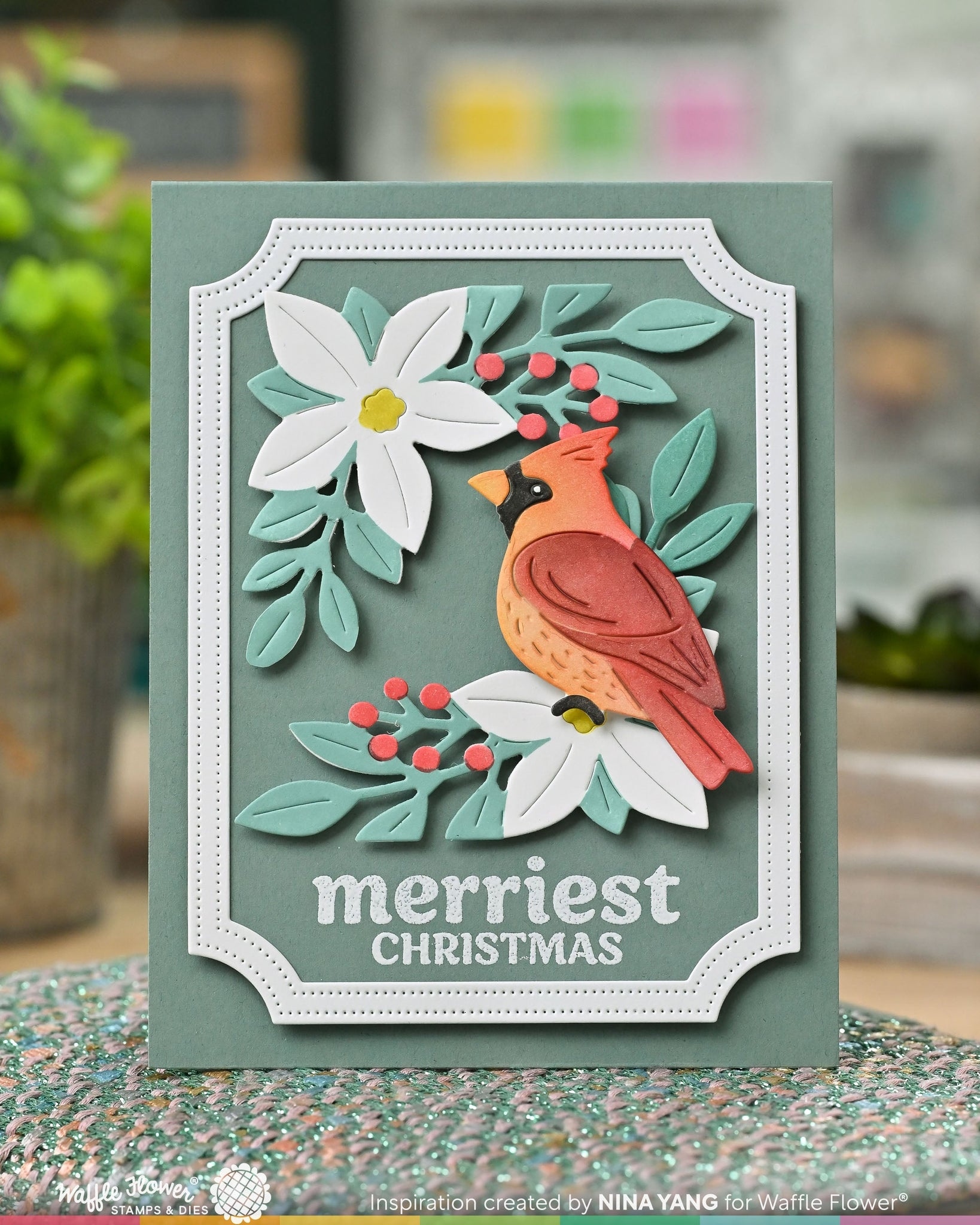 Poinsettia Frame Die