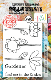 #0517 Trois Fleurs A7 Clear Stamp Set