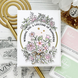 Circle Florals Clear Stamp Set 4"X6"