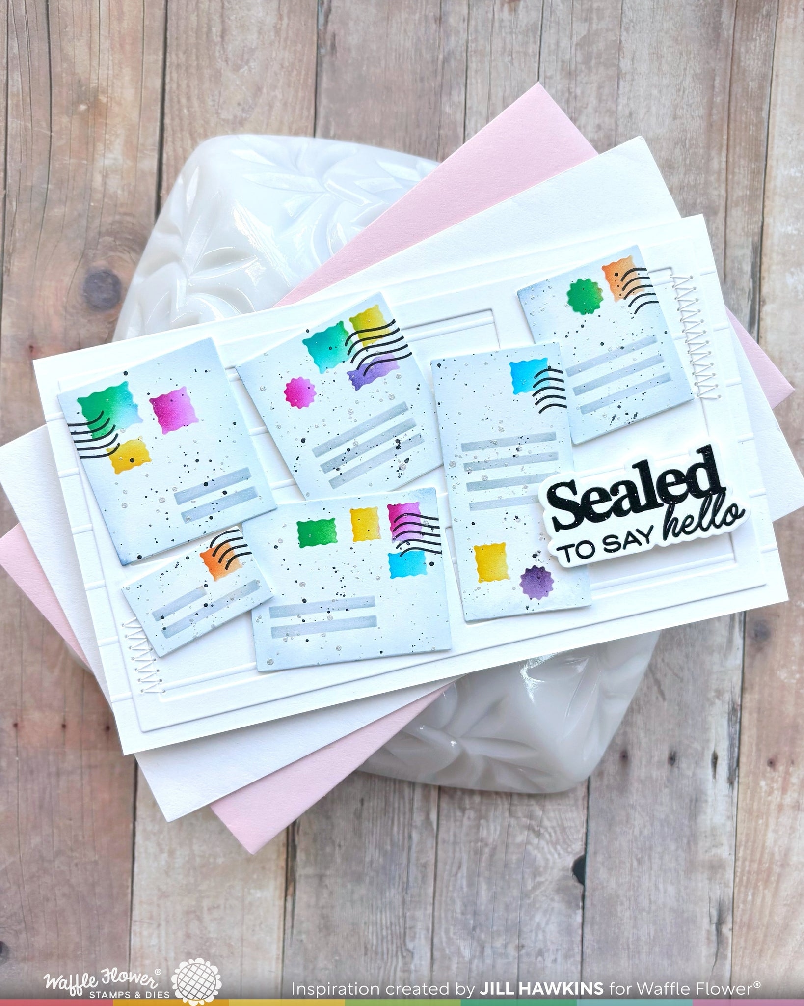 Postage Collage Mini Slimline Blocks Die