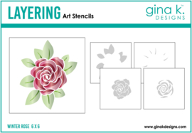 Winter Rose Stencil