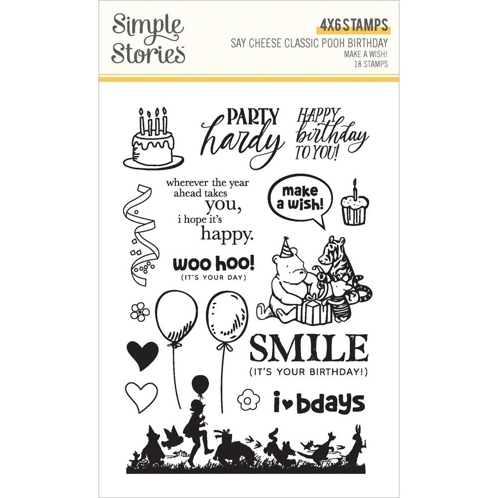 Say Cheese Classic Pooh Birthday Stamps Make A Wish