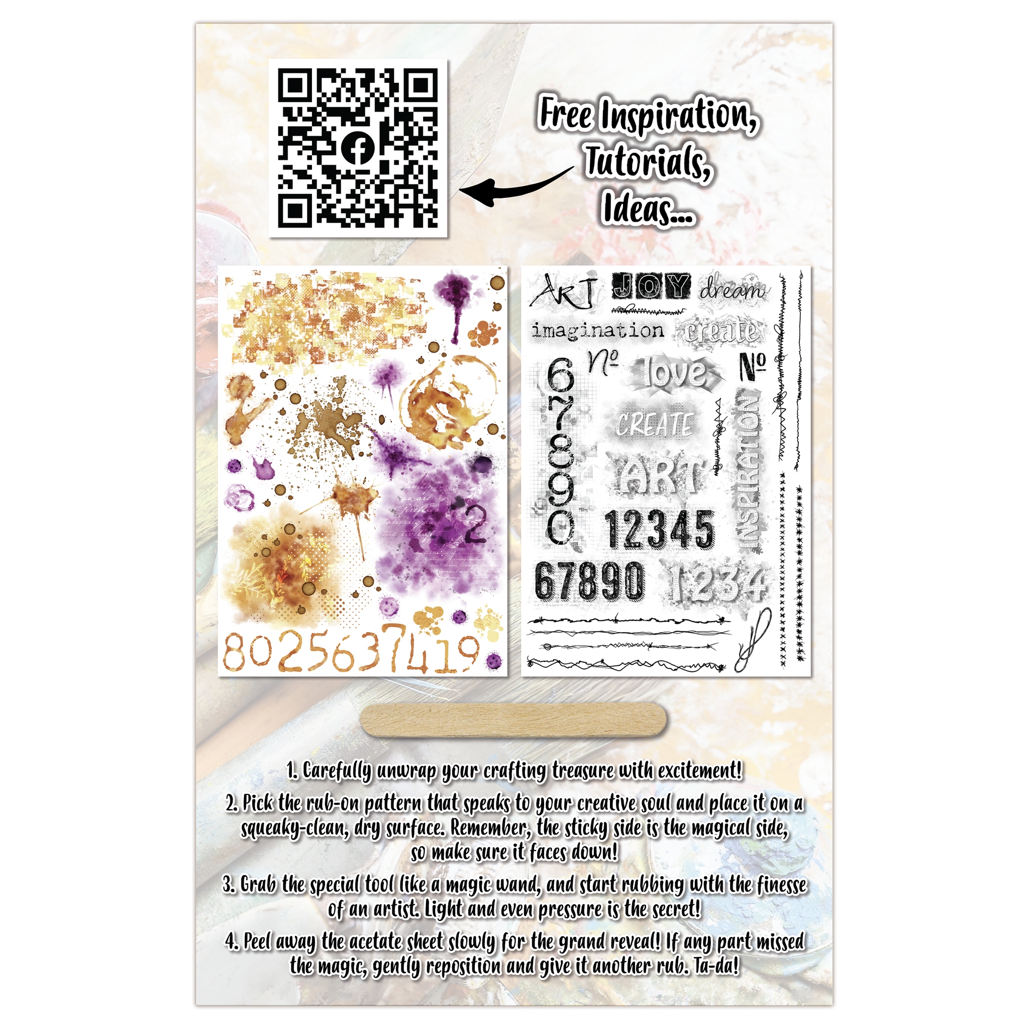 #12 Coffee Numberistic A5 Rub-Ons