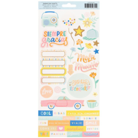 Buenos Dias Cardstock Stickers Accents & Phrases