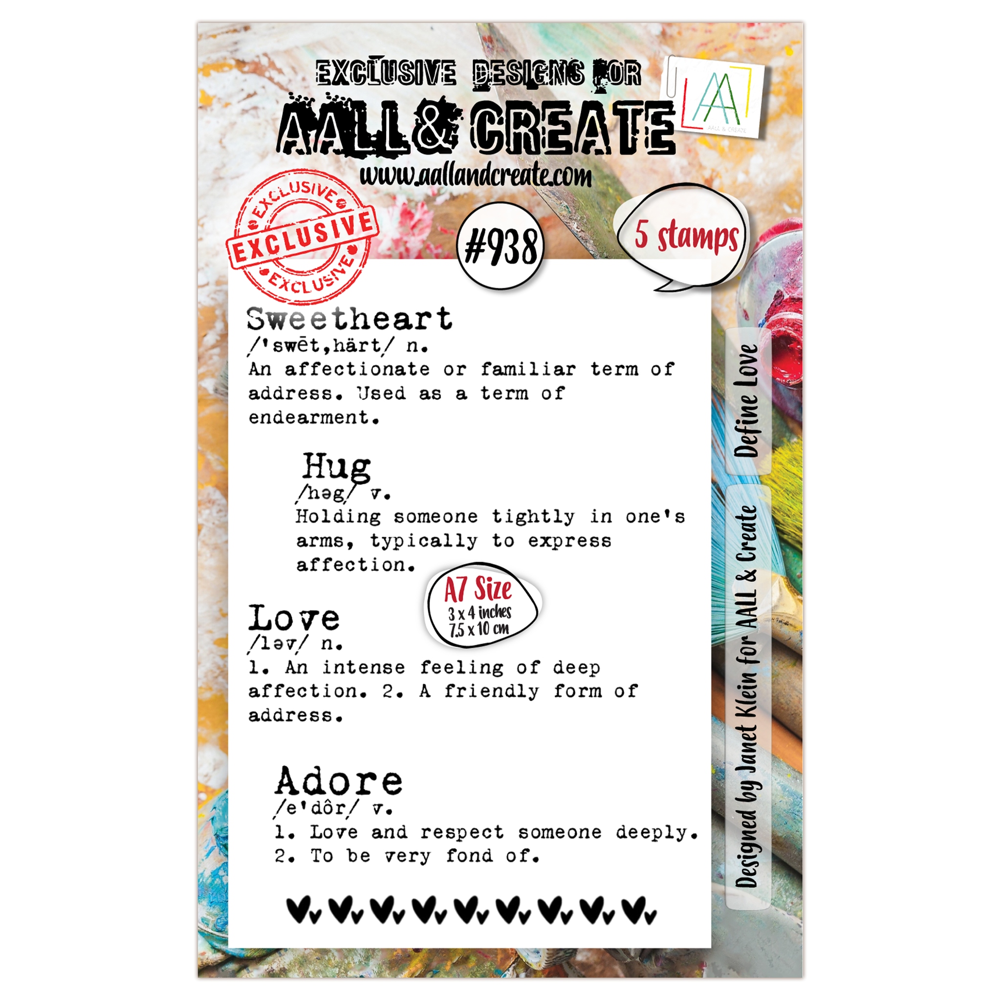 #0938 Define Love A7 Stamp Set
