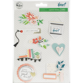 Let Your Heart Decide Layered Chipboard Stickers