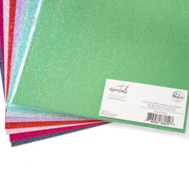 Essentials Glitter Cardstock 8.5"X11" Color Sampler