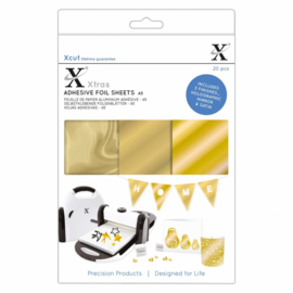 Xtra's A5 Adhesive Foil Sheets Gold