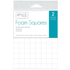 Adhesive Foam Squares 1/2 inch White