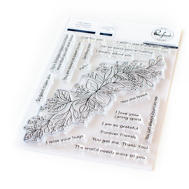 Clear Stamp Set 4"X6" Leafy Decor