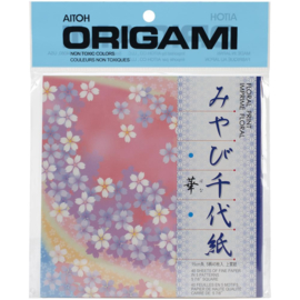 Origami Paper Floral Print