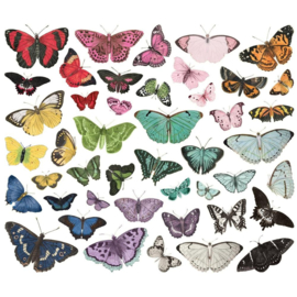 Simple Vintage Essentials Bits & Pieces Die-Cuts Butterfly, Color Palette
