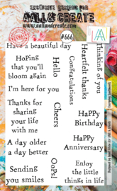 #0666 Everyday Sentiments A6 Clear Stamp Set