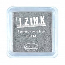 Inkpad Izink Pigment Pigment Metal Silver Large