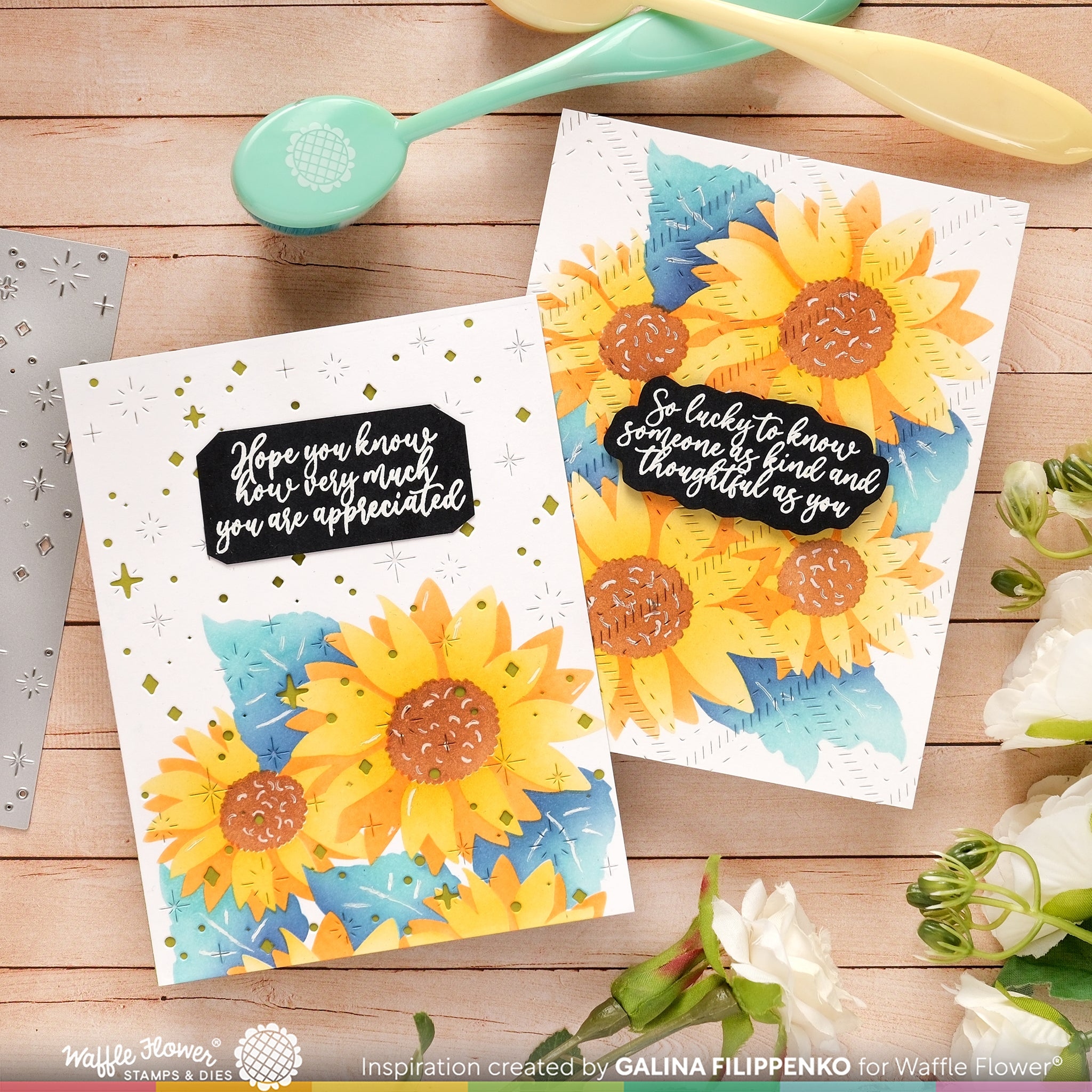 Sunflower Cluster Stencil