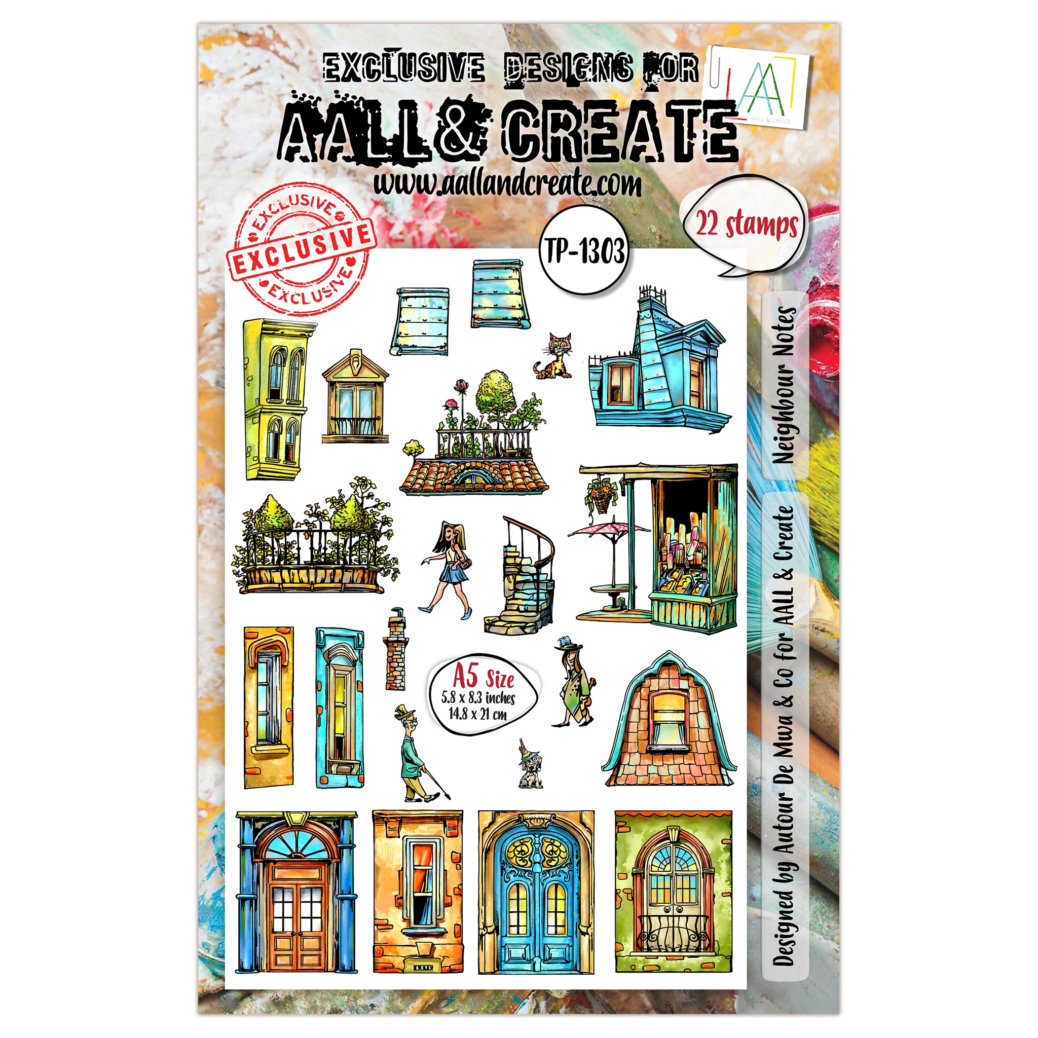 #1303 Neighbour Notes A5 Stamp Set